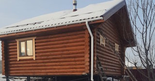 Баня из оцилиндрованного бревна под ключ в Вязниках - от 132821 рублей